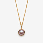 Collier avec perle rose - Perle d'eau douce naturelle - Lidia
