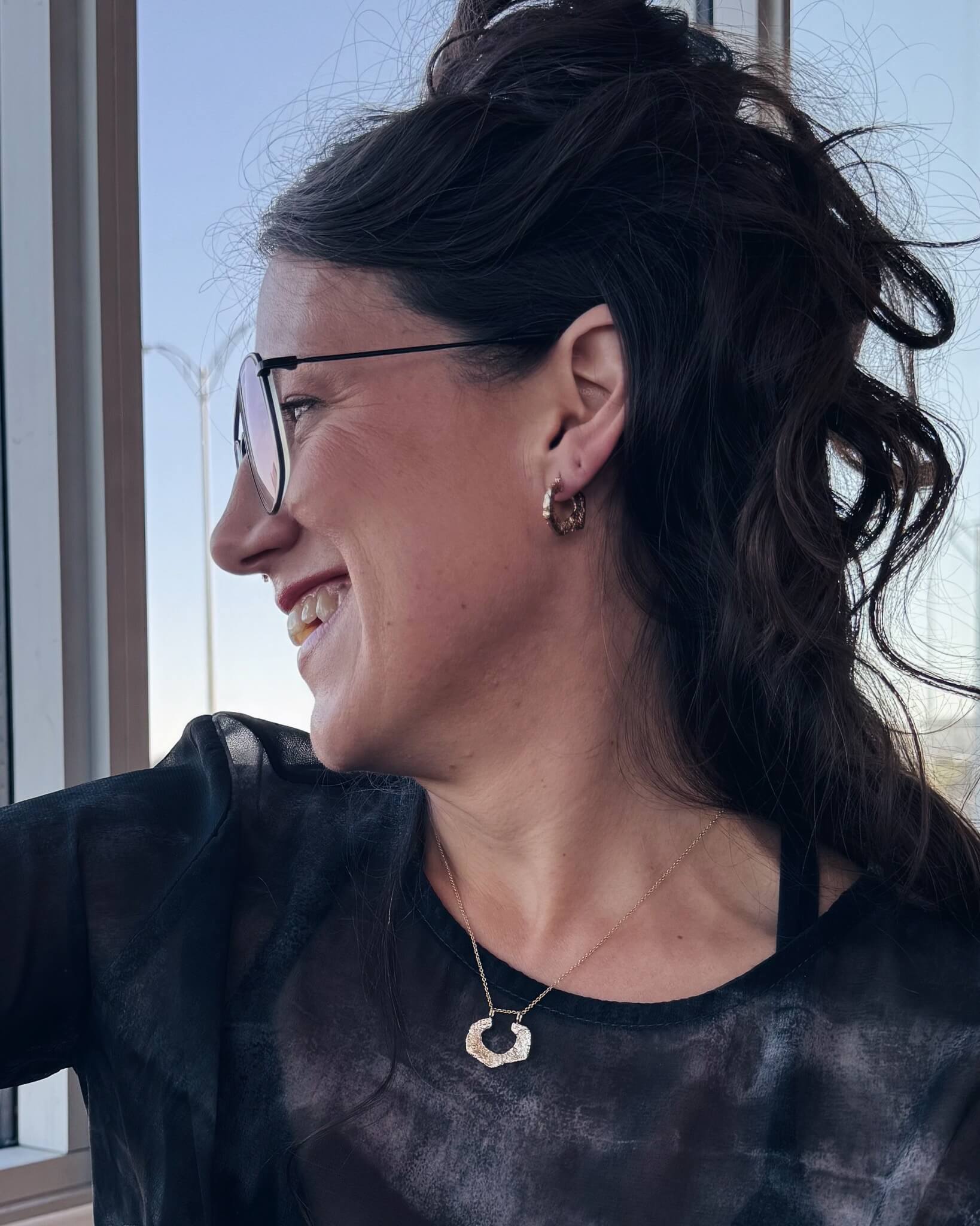 Slice of Courage – Anneaux d’oreilles réversibles faits à la main - Lidia
