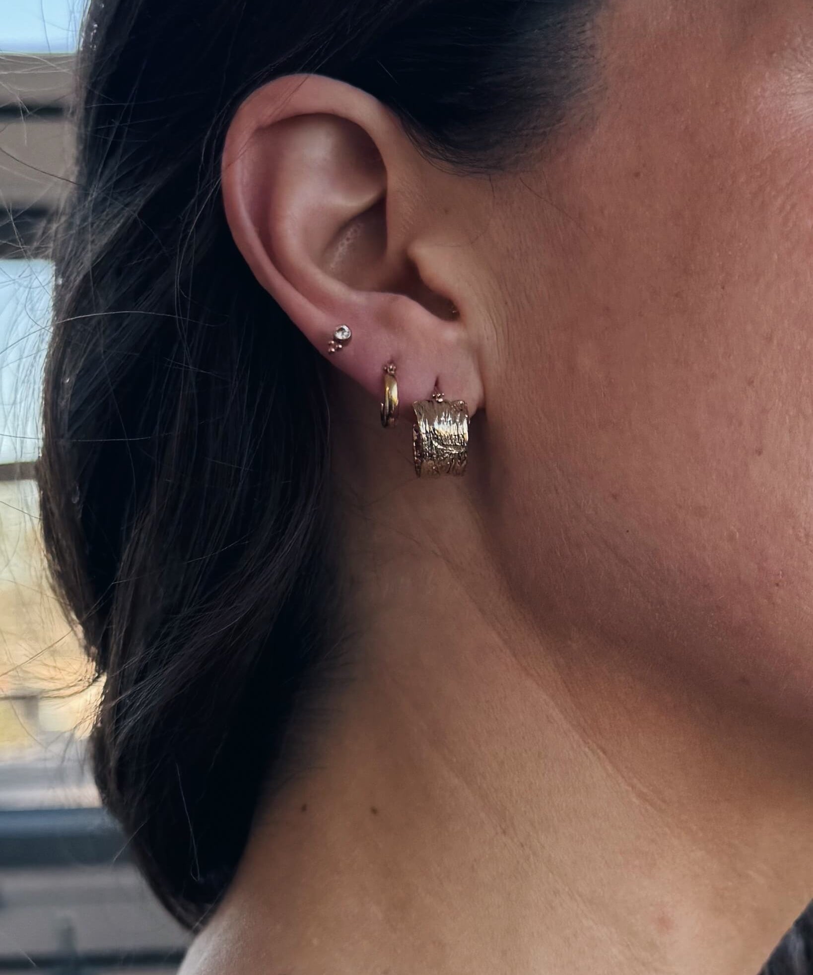 Dare – Anneaux en or pour oreille faits à la main - Lidia