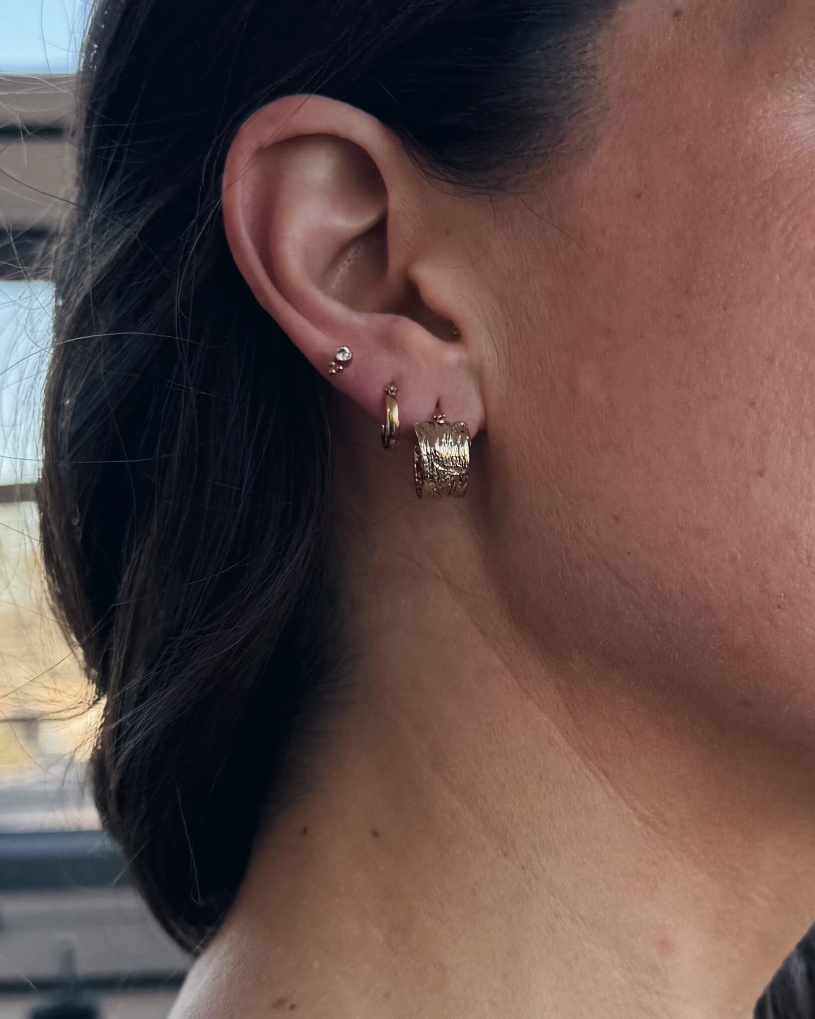 Dare – Anneaux en or pour oreille faits à la main - Lidia