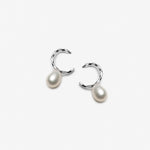 Boucles d'oreilles Créoles Perles Blanches - Élégance intemporelle et raffinement contemporain - Lidia
