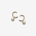 Boucles d'oreilles Créoles Perles Blanches - Élégance intemporelle et raffinement contemporain - Lidia