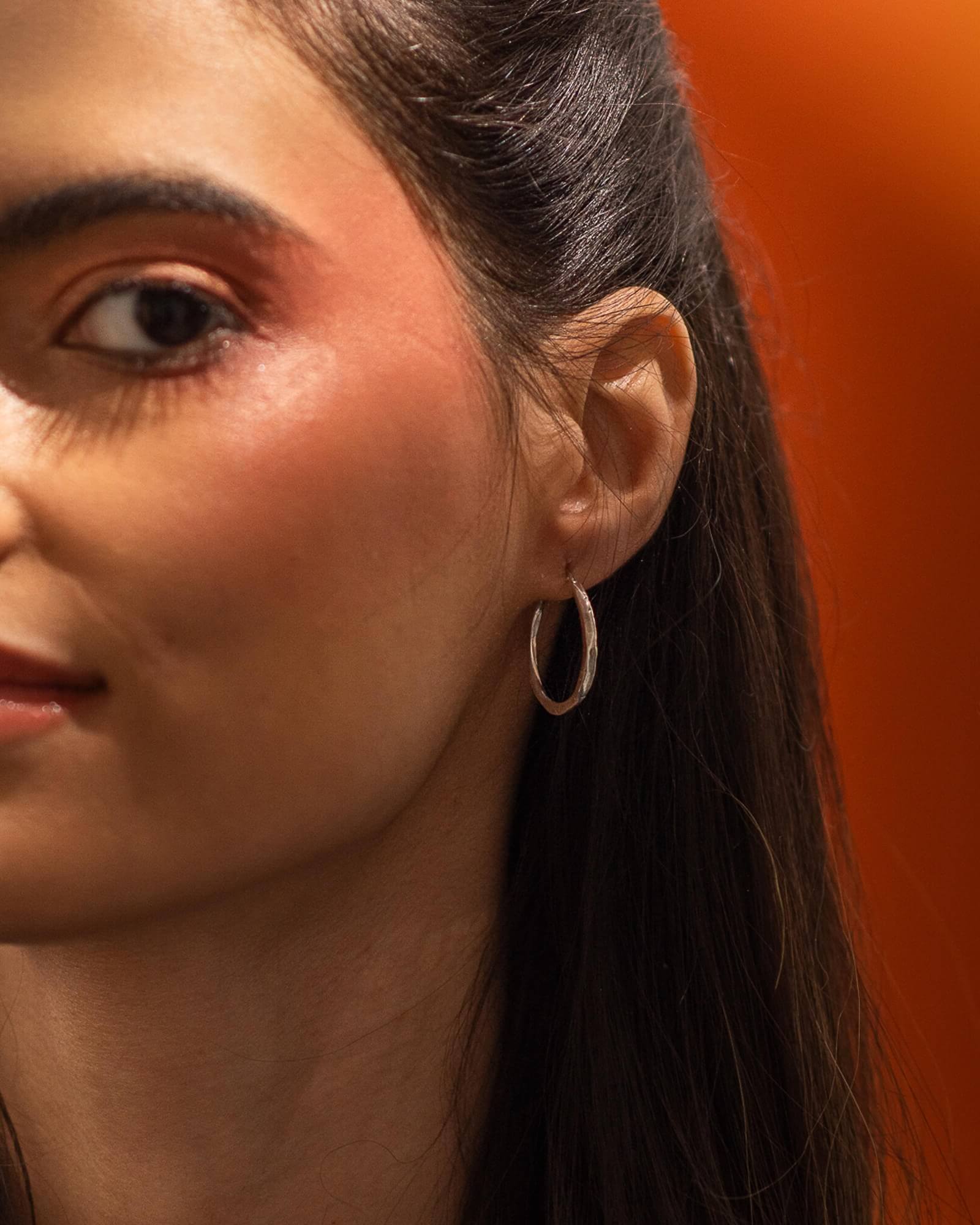 boucles d’oreilles créoles argent fabriquées au Canada