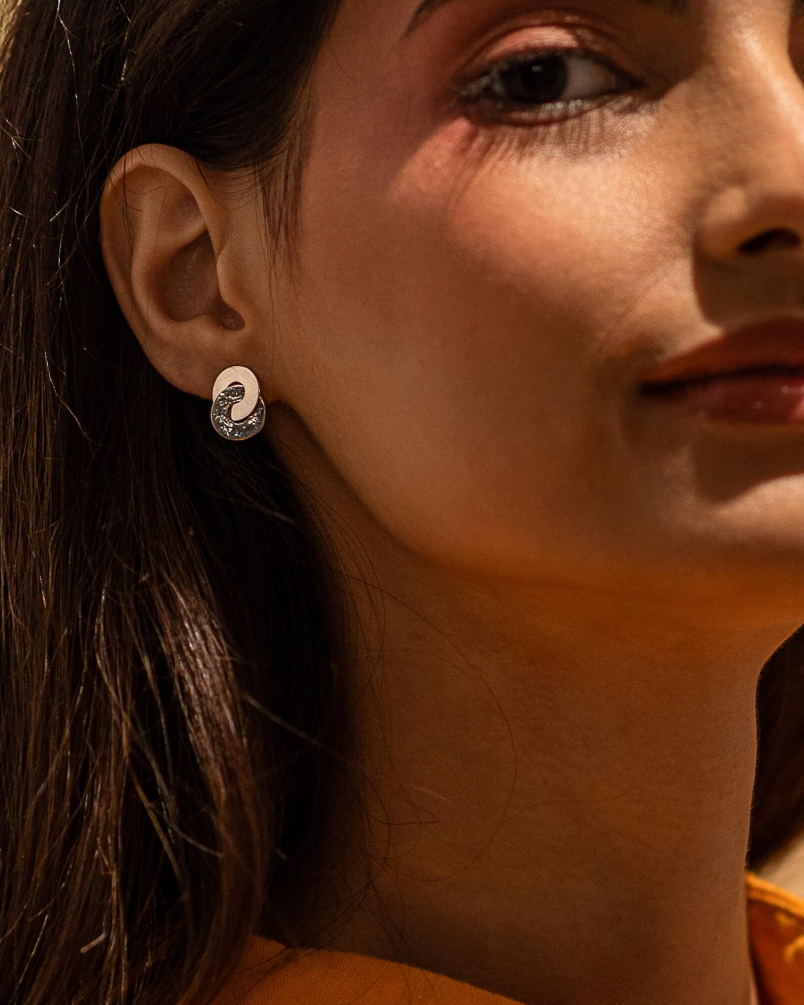 boucles d’oreilles infini en argent faites au Québec