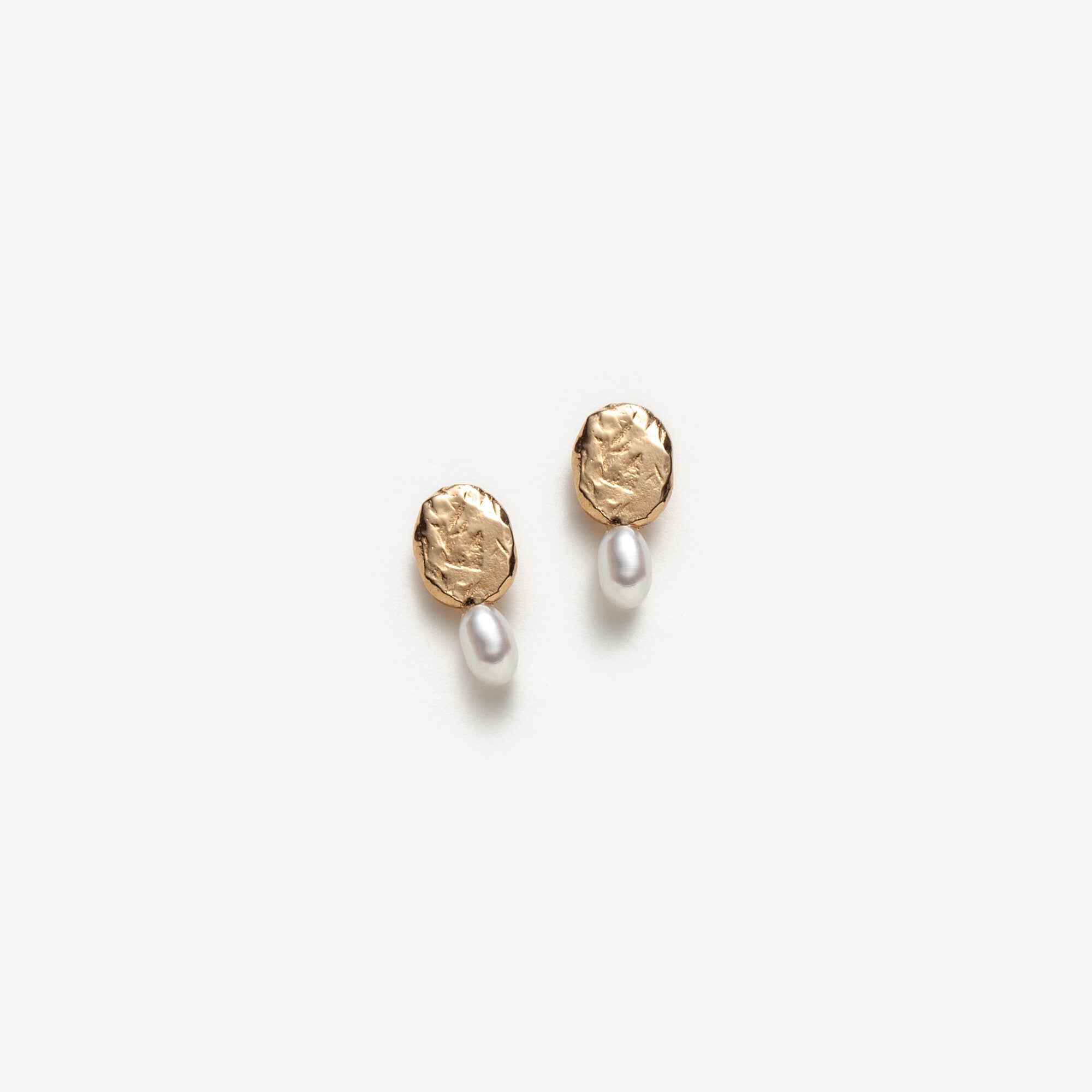 petites boucles d'oreilles ovales fabriquées à la main - Lidia