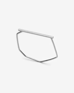 Indépendante - Geometric Bangle Bracelet In Silver Or Gold
