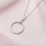 gros collier cercle en argent sterling - Lidia