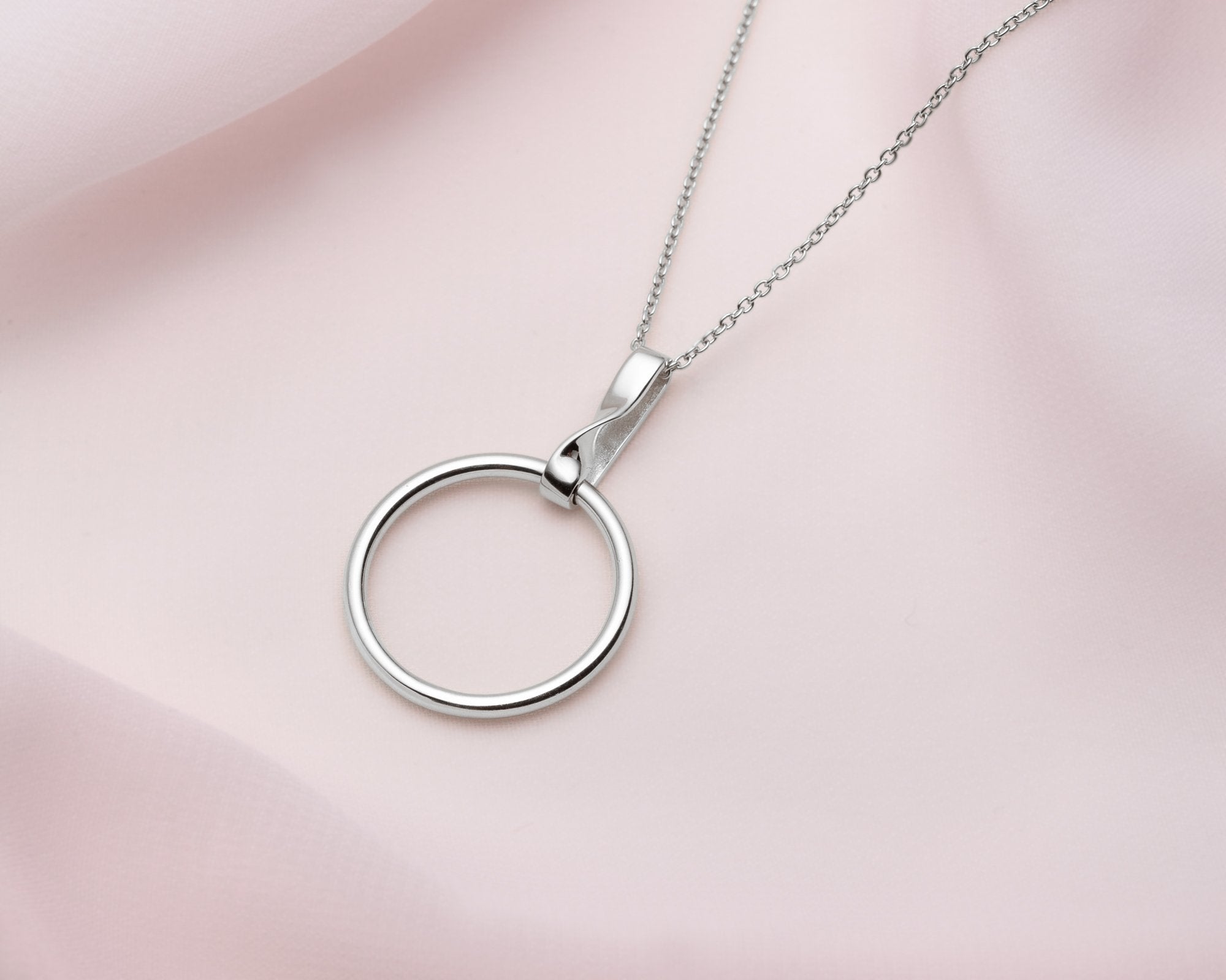 gros collier cercle en argent sterling - Lidia