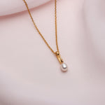 pendentif délicat avec perle naturelle - Lidia