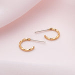 petites boucles d'oreilles créoles avec perles - Lidia