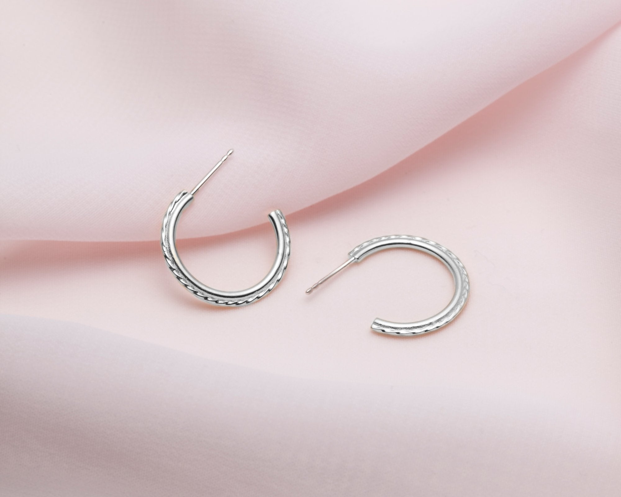 boucles d'oreilles anneaux avec perles - Lidia