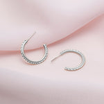 boucles d'oreilles anneaux avec perles - Lidia