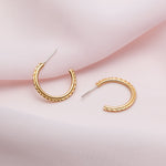 boucles d'oreilles anneaux avec perles - Lidia