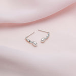 boucles d'oreilles barres avec perles - Lidia