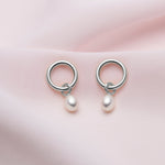boucles d'oreilles avec perle pendante - Lidia