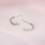 boucles d'oreilles avec perle blanche - Lidia