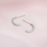 boucles d'oreilles avec perle blanche - Lidia