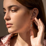 Thérèse - Boucles d’oreilles en argent sterling avec breloque - Lidia