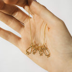 Collier famille en or massif pour maman - Lidia