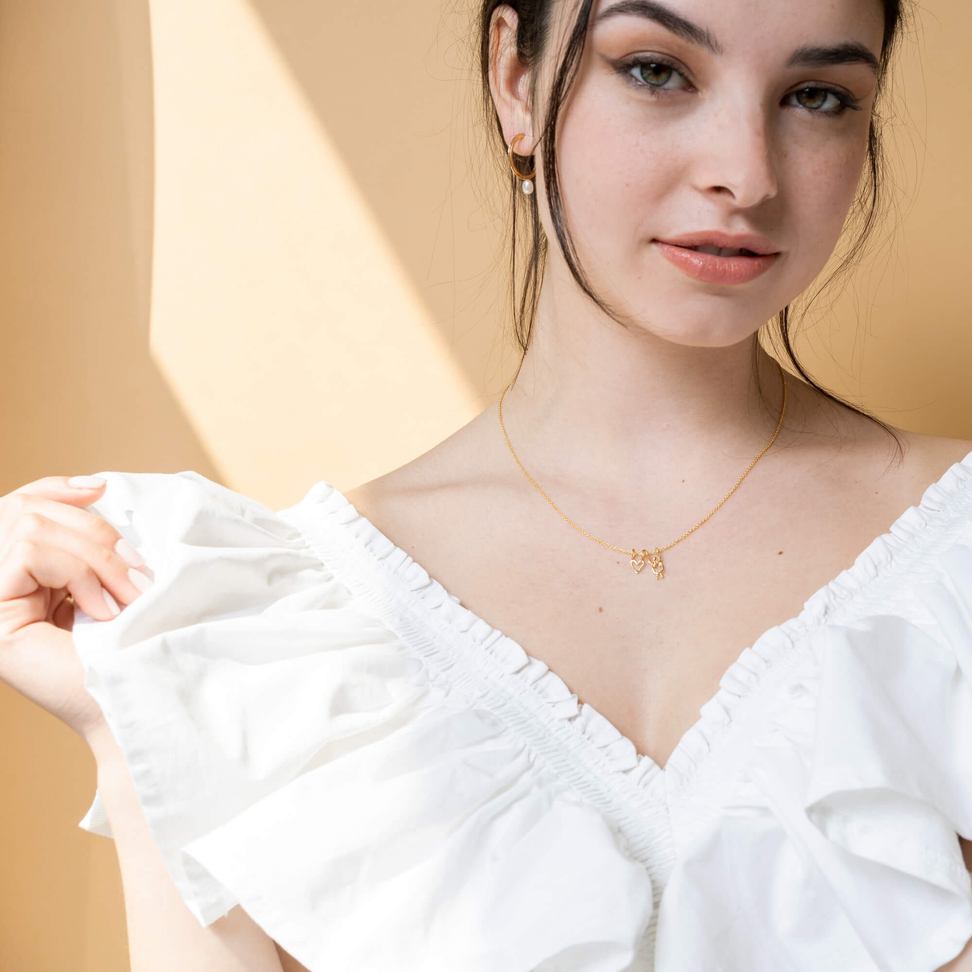 collier en argent coeur et garçon - Lidia
