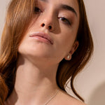 Élise - Petites boucles d’oreilles clou en argent texturé - Lidia