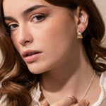 Pauline - Boucles d’oreilles anneaux en argent texturé - Lidia
