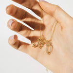 collier pour maman d'une fille en or massif 14k - Lidia