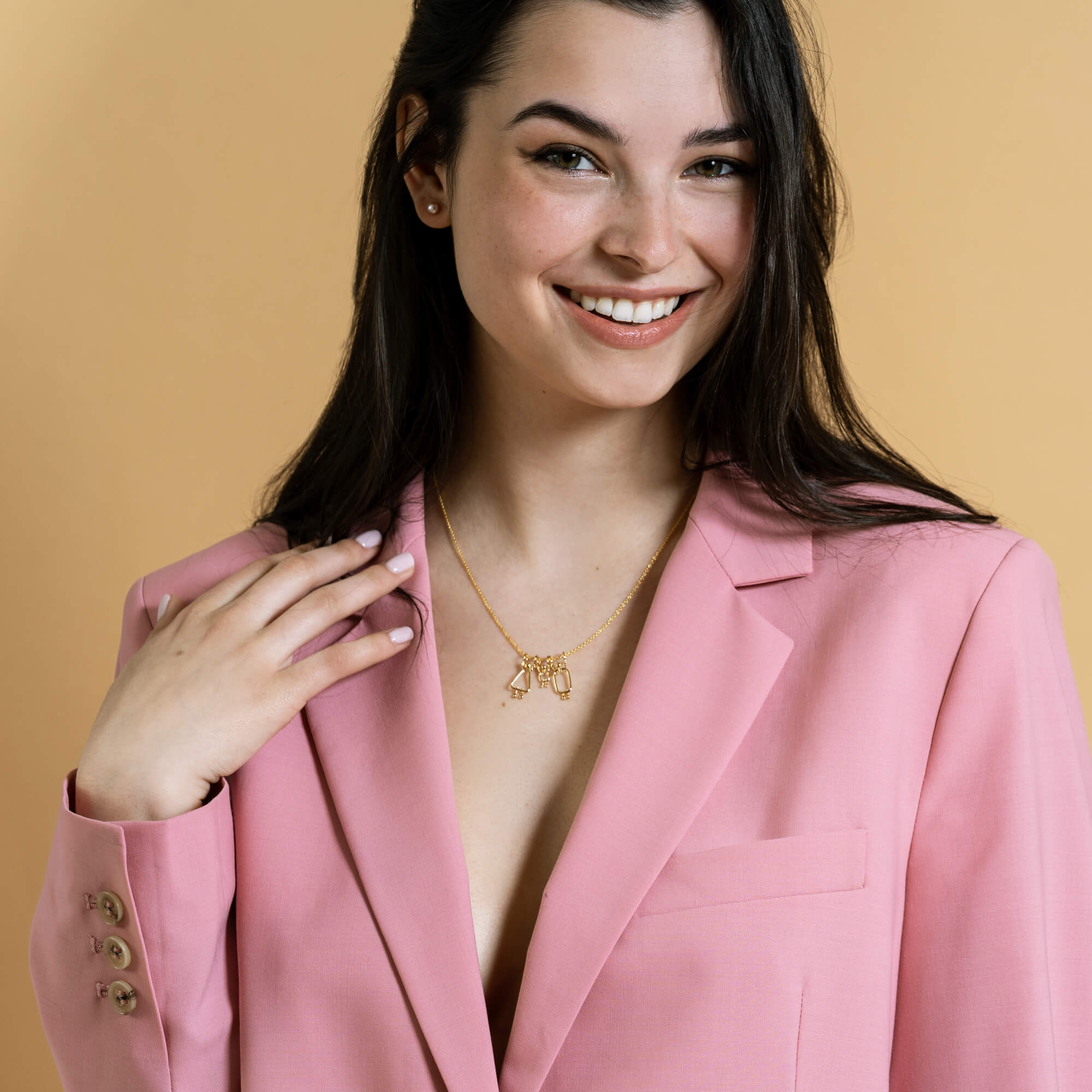 collier pour maman d'un garçon fait au Québec en or massif 14k - Lidia