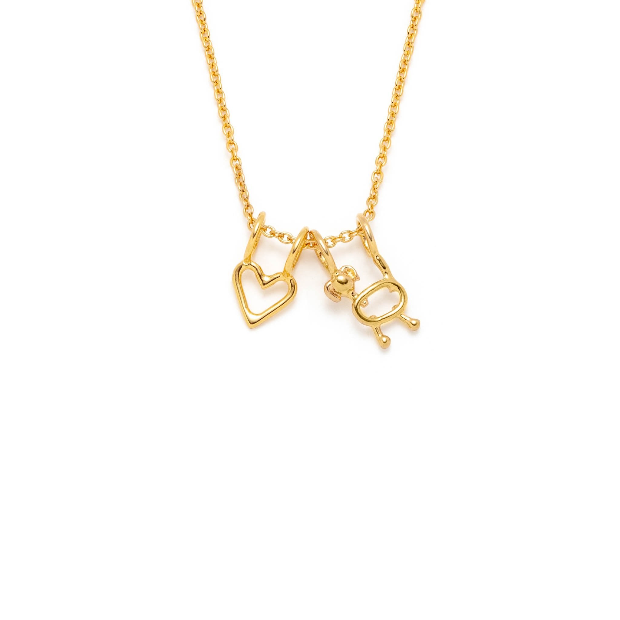 collier coeur et chien - Lidia
