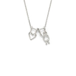 collier en argent coeur et garçon - Lidia