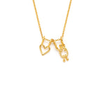 collier en argent coeur et garçon - Lidia