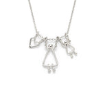 collier coeur, maman et fille - Lidia
