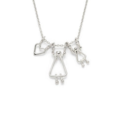 collier coeur, maman et fille - Lidia