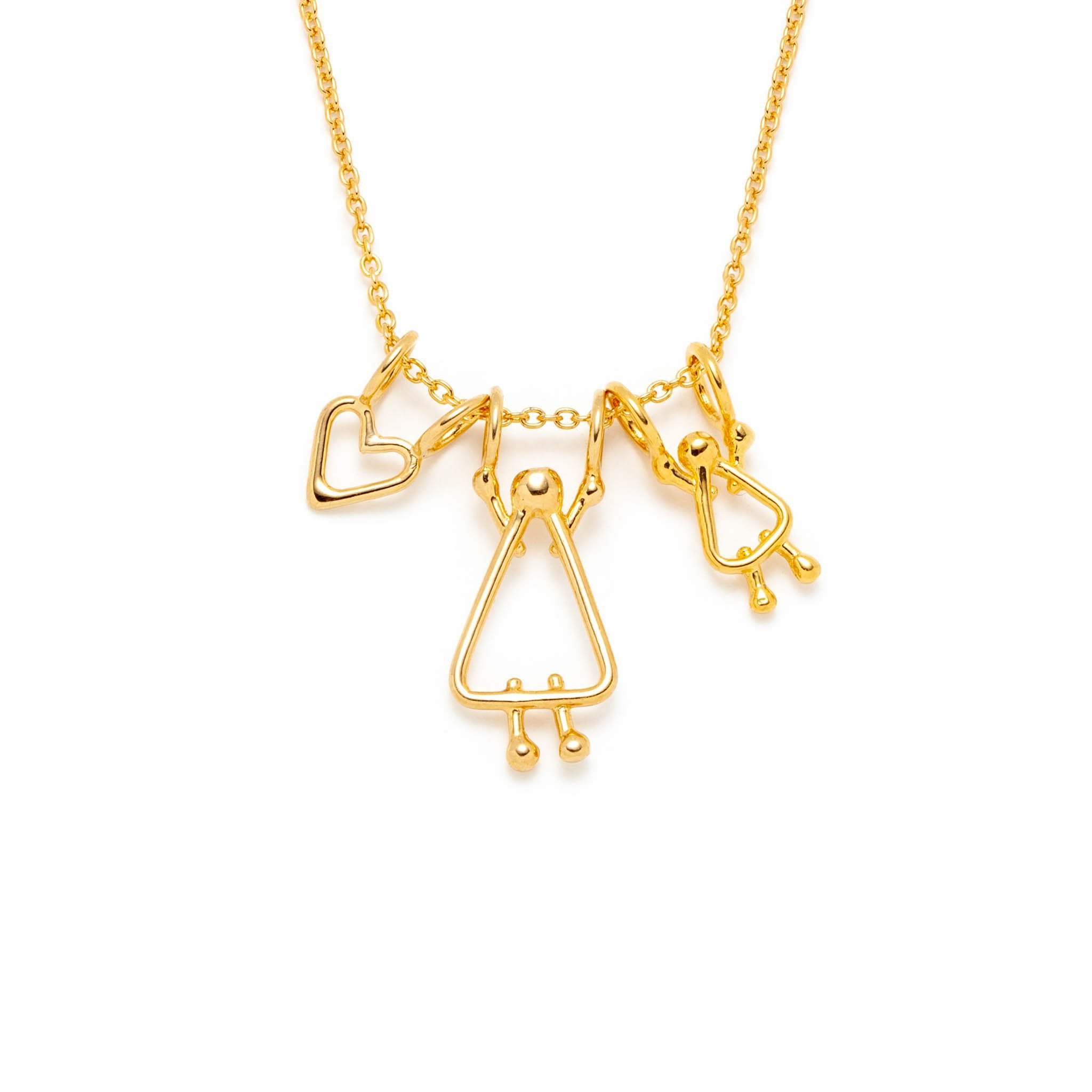 collier coeur, maman et fille - Lidia
