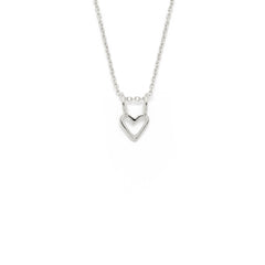 collier minimaliste coeur en argent - Lidia