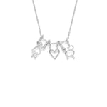 collier fille, coeur et chat - Lidia