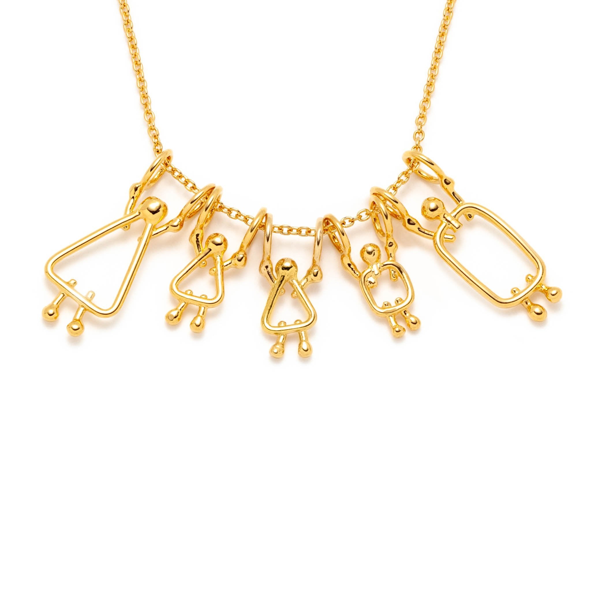 collier maman, 2 filles, garçon et papa - Lidia