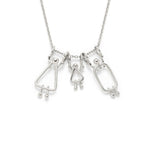 collier pour maman d'une fille en or massif 14k - Lidia