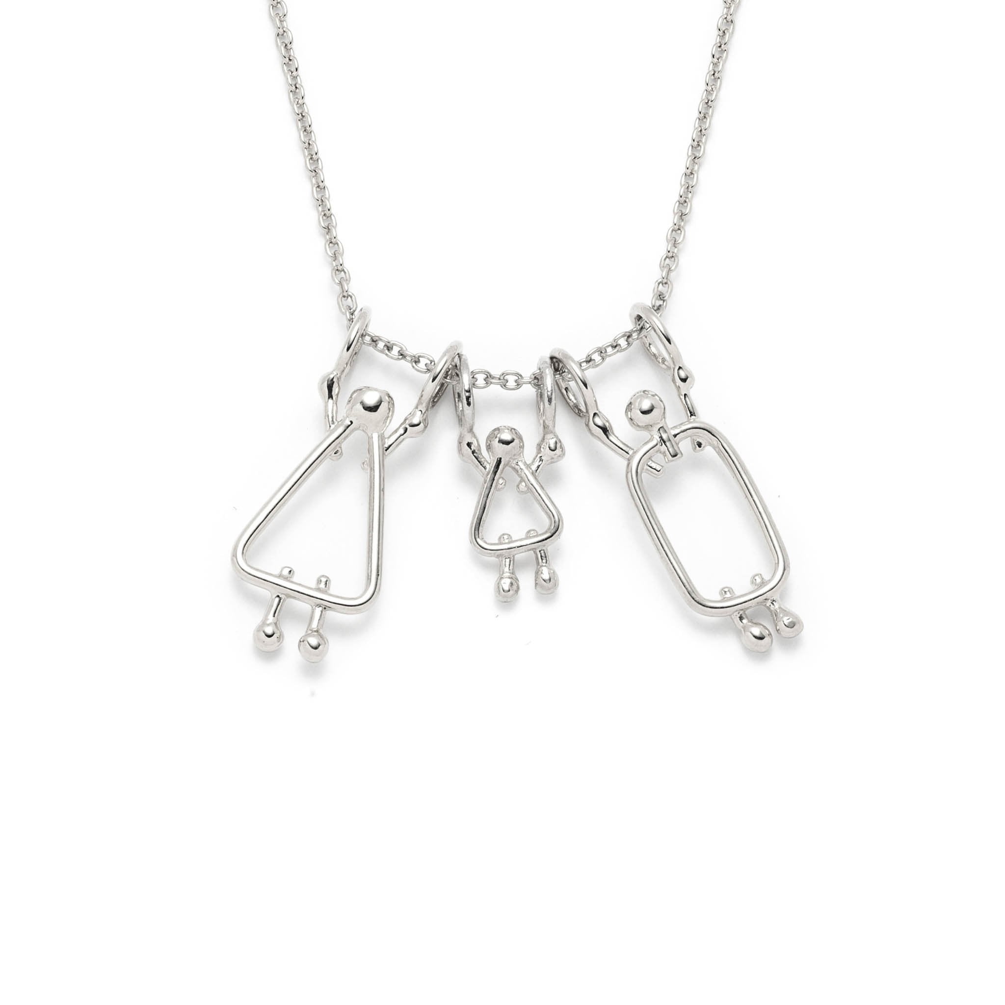 collier pour maman d'une fille en or massif 14k - Lidia