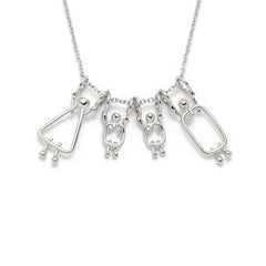 collier famille, maman, 2 garçons et papa - Lidia