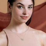 collier fille, coeur et chat - Lidia