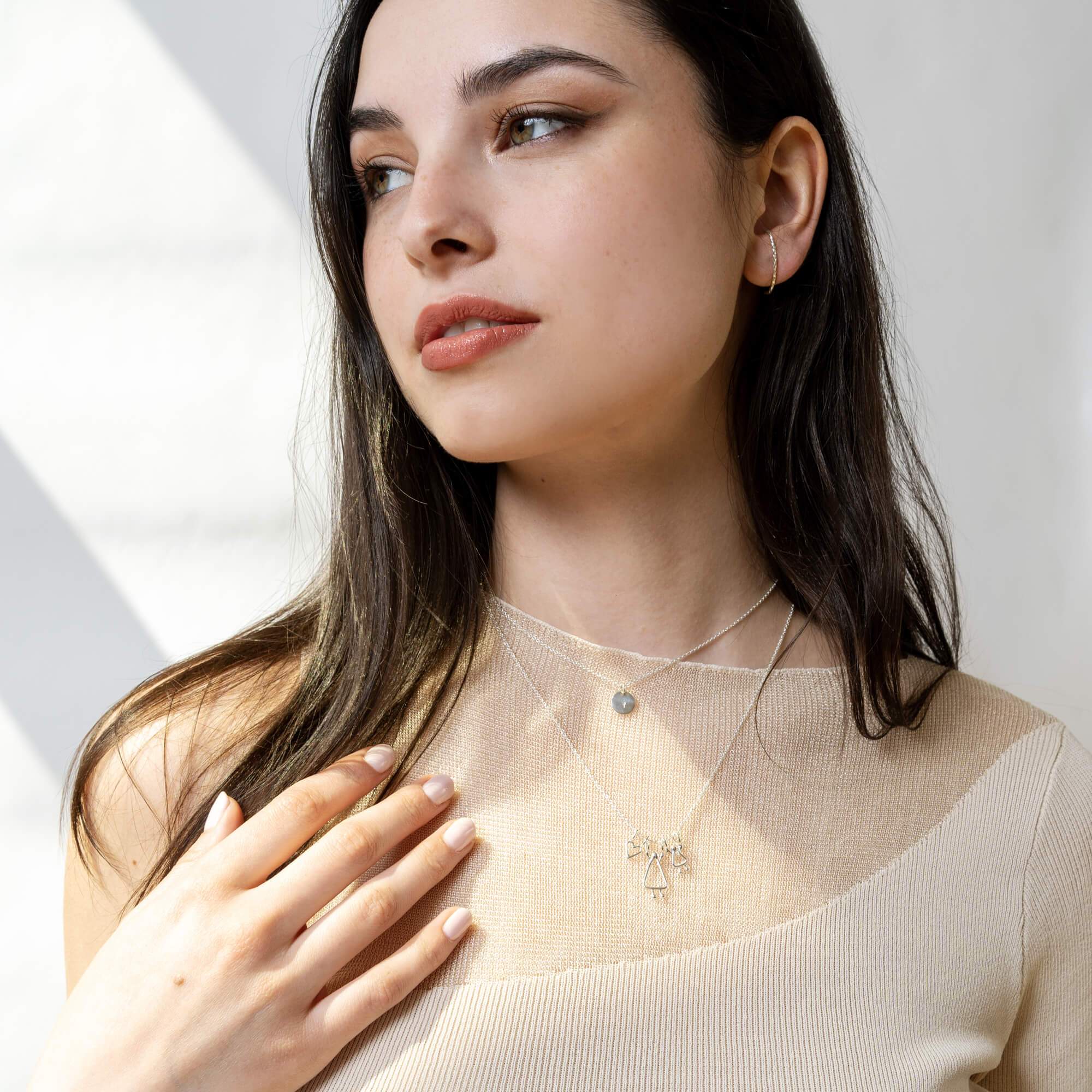collier coeur, maman et fille - Lidia