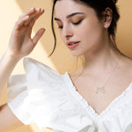 collier pour maman d'une fille en or massif 14k - Lidia
