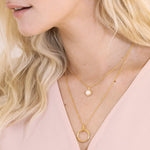 collier minimaliste avec perle blanche - Lidia