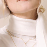 petit collier avec pendentif perle blanche - Lidia