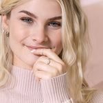 boucles d'oreilles anneaux avec perles - Lidia