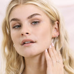 boucles d'oreilles avec perle blanche - Lidia