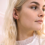 boucles d'oreilles anneaux avec perles - Lidia