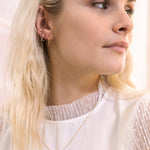 petites boucles d'oreilles créoles avec perles - Lidia