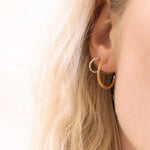 boucles d'oreilles anneaux avec perles - Lidia